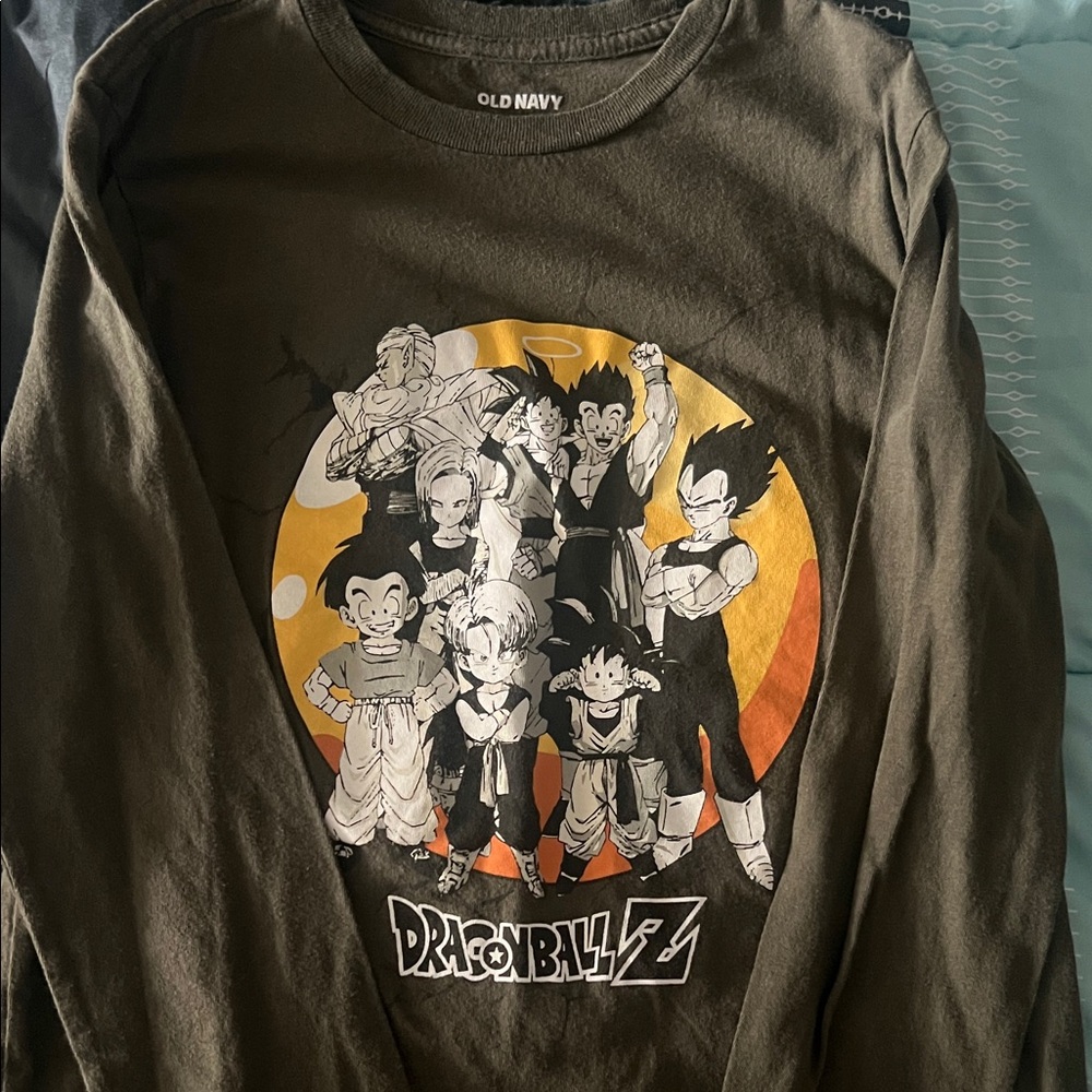 Old Navy Dragon Ball Z Kids Long Sleeve Tee - Black and Orange